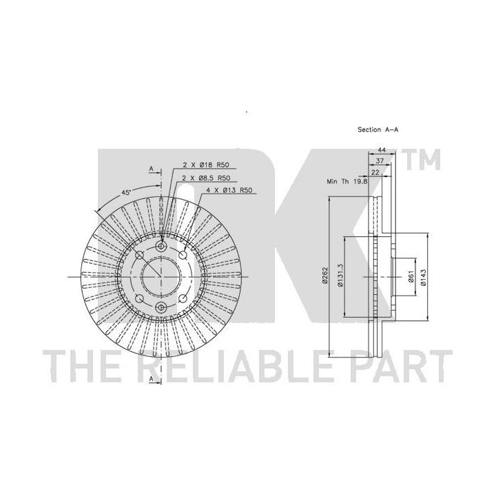 Stabdžių diskas NK 313911