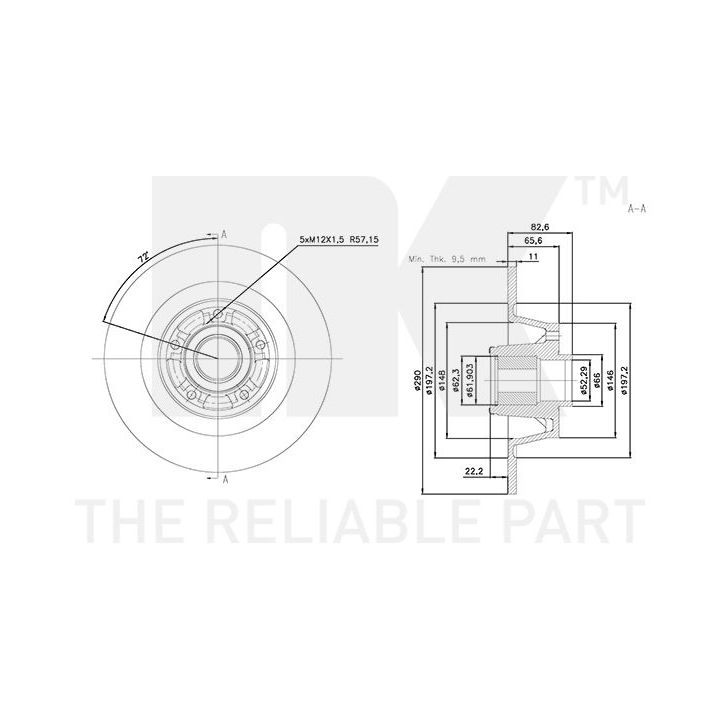 Stabdžių diskas NK 3139110