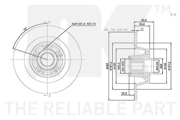 Stabdžių diskas NK 3139110