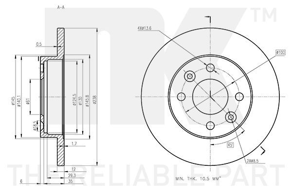 Stabdžių diskas NK 313938