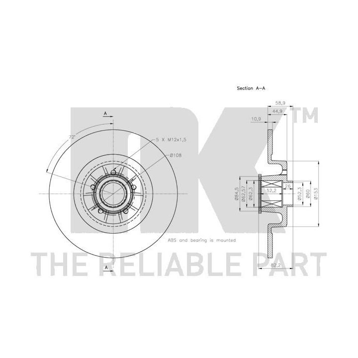 Stabdžių diskas NK 313952