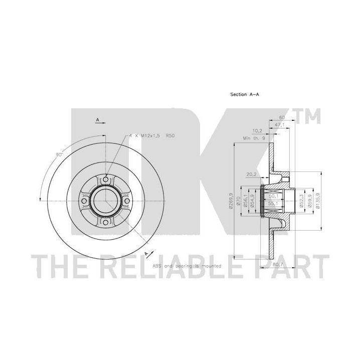 Stabdžių diskas NK 313965