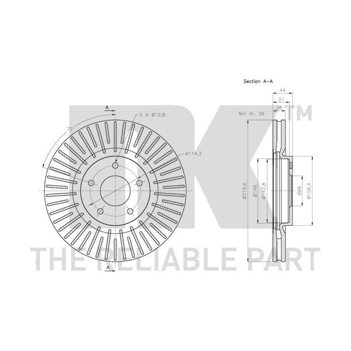 Stabdžių diskas NK 313968