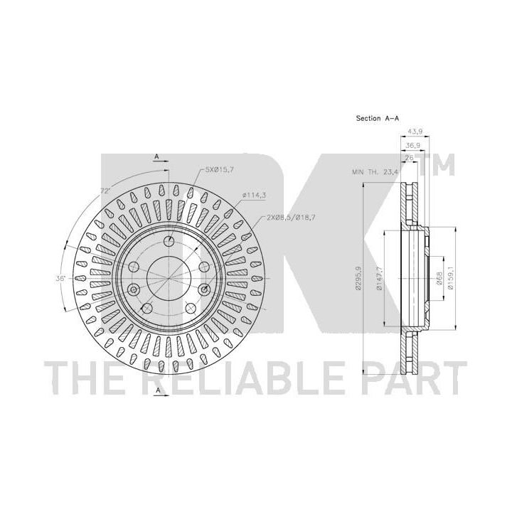 Stabdžių diskas NK 313971