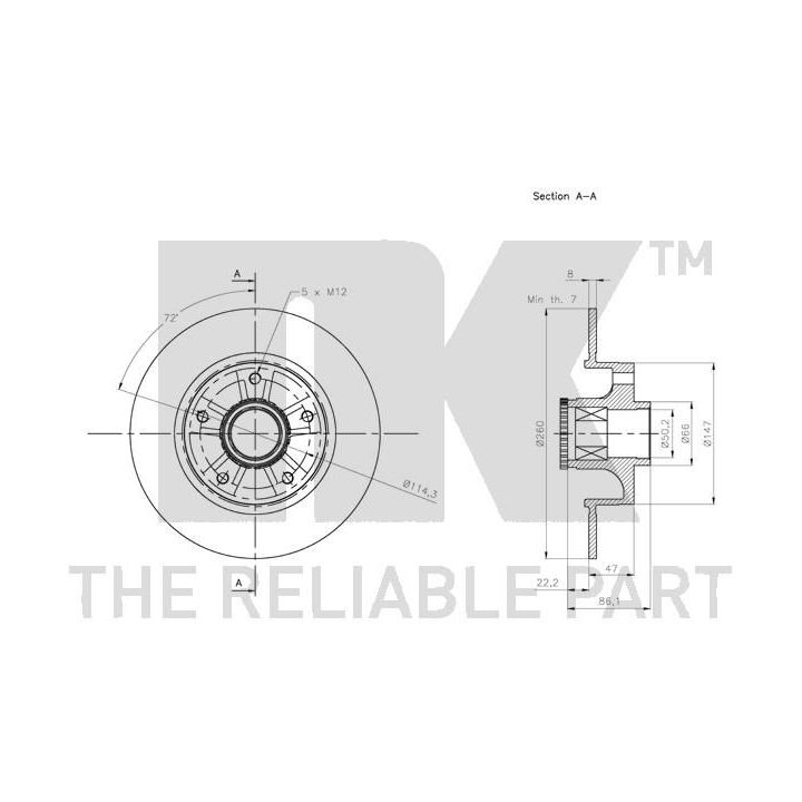 Stabdžių diskas NK 313973