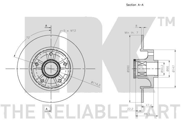 Stabdžių diskas NK 313973