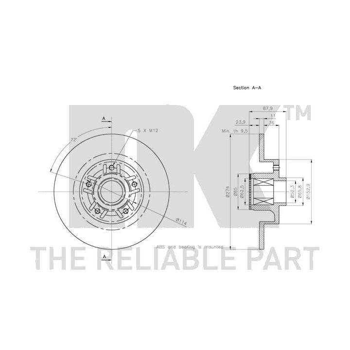 Stabdžių diskas NK 313991