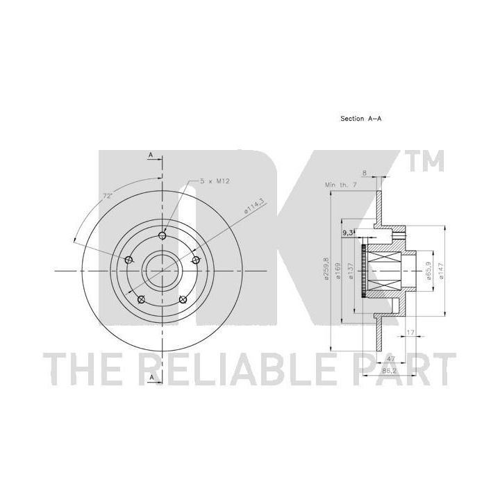 Stabdžių diskas NK 313993
