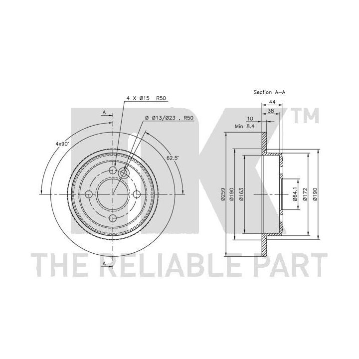 Stabdžių diskas NK 314017