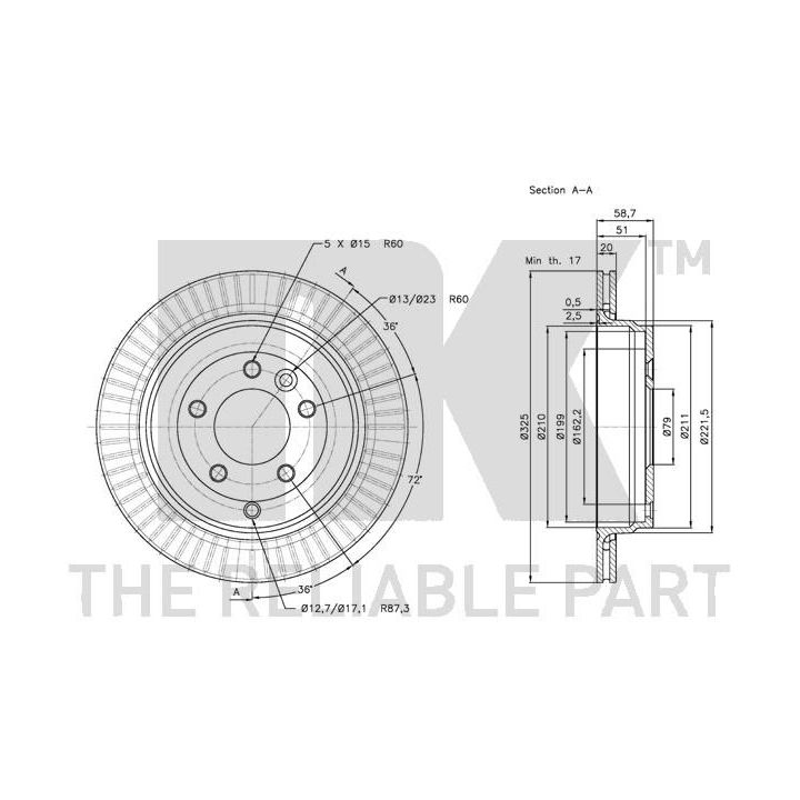 Stabdžių diskas NK 314028