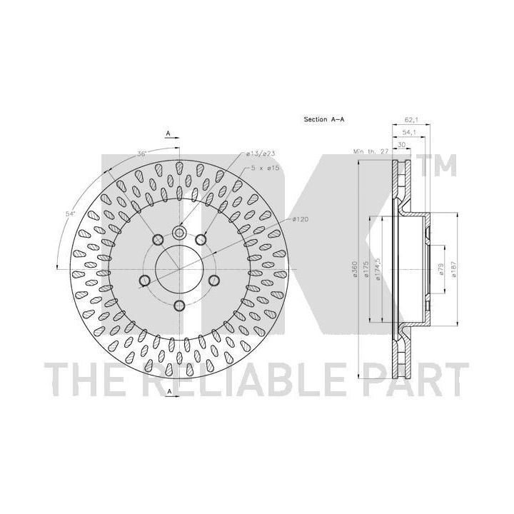 Stabdžių diskas NK 314037