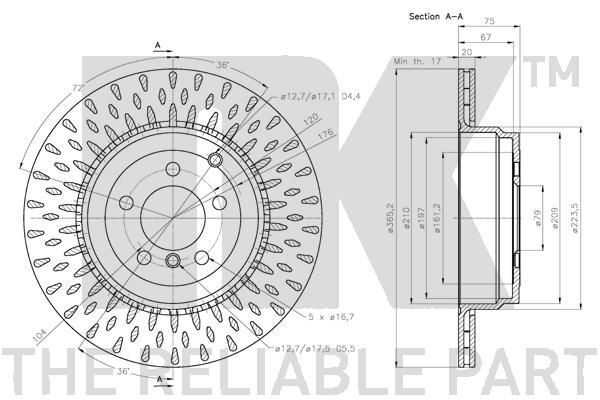 Stabdžių diskas NK 314041