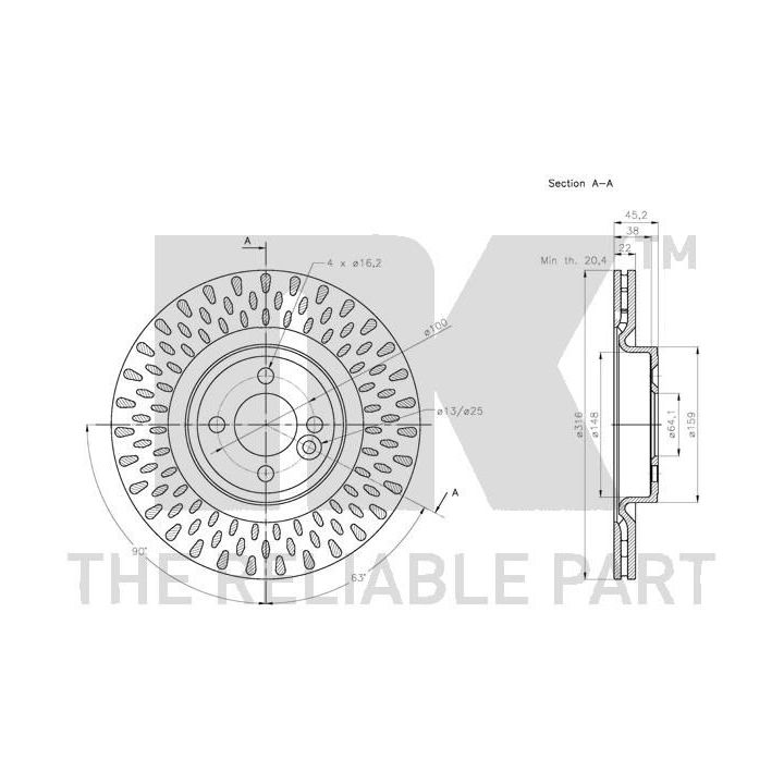 Stabdžių diskas NK 314046