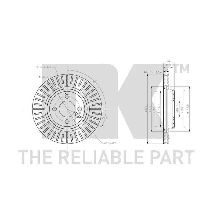 Stabdžių diskas NK 314050