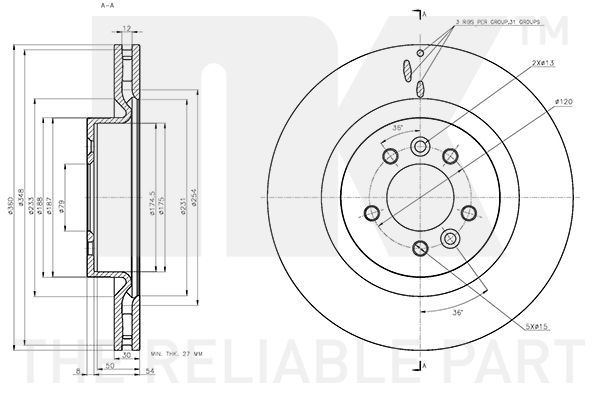 Stabdžių diskas NK 314051