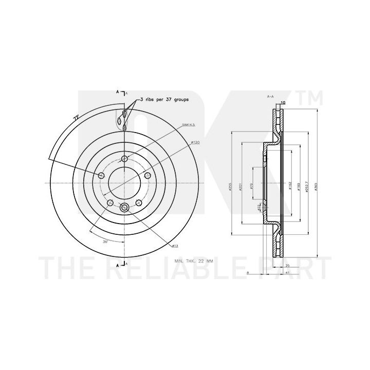 Stabdžių diskas NK 314056