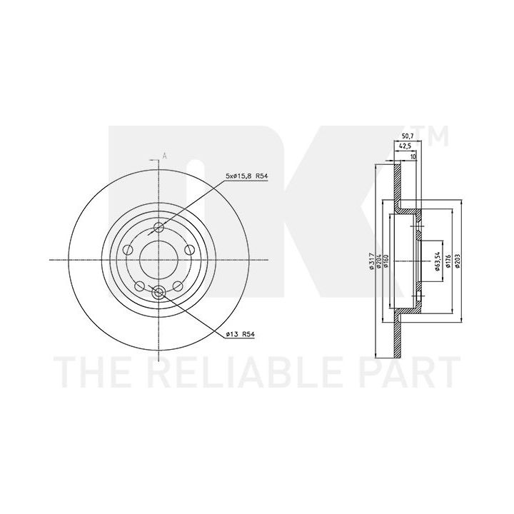 Stabdžių diskas NK 314058