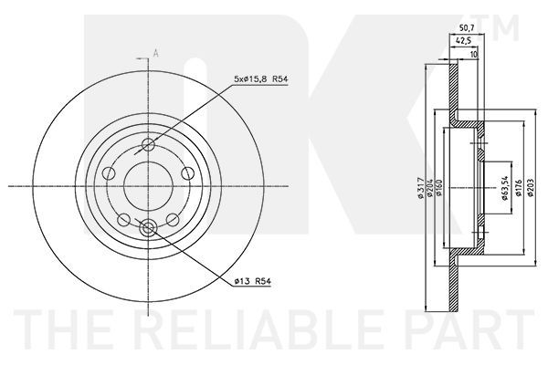 Stabdžių diskas NK 314058