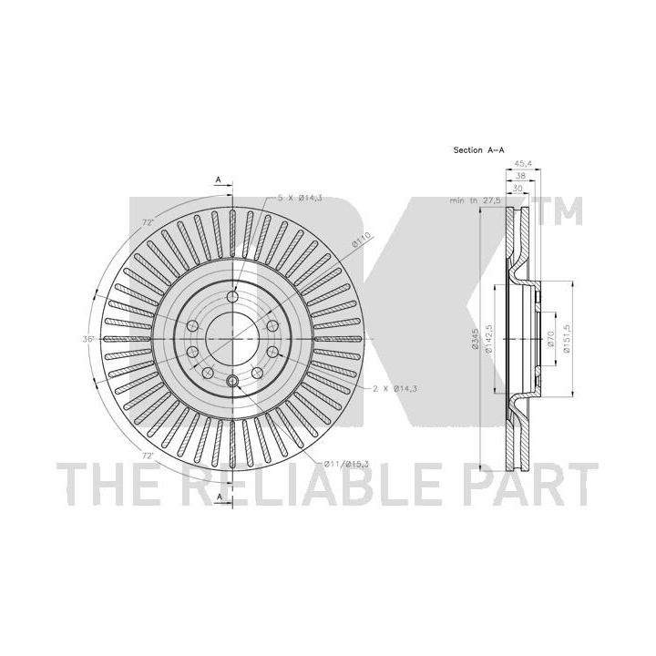 Stabdžių diskas NK 314112