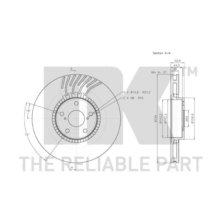 Stabdžių diskas NK 3145105