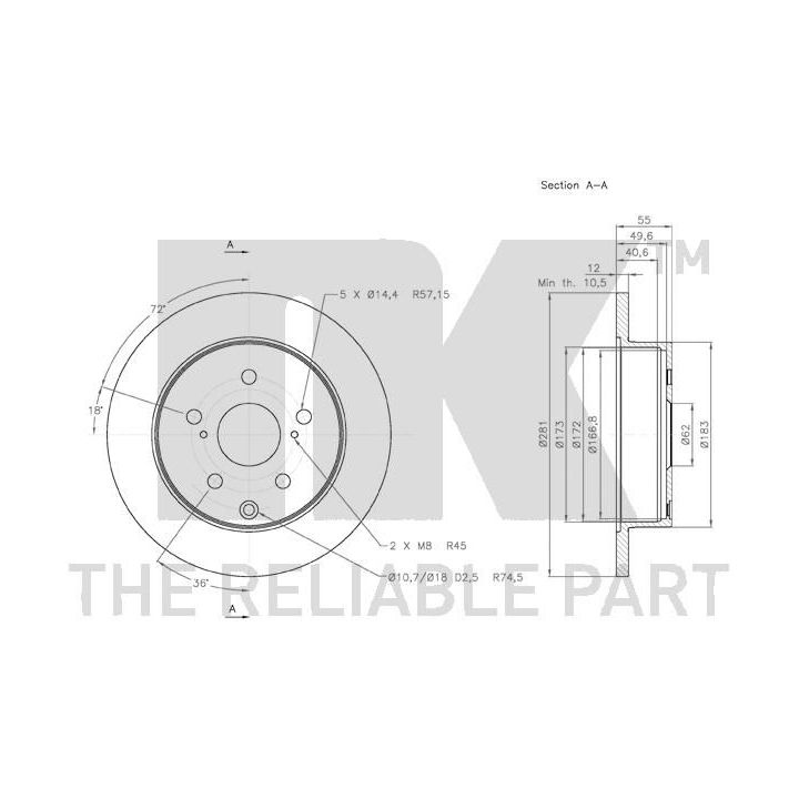 Stabdžių diskas NK 3145114