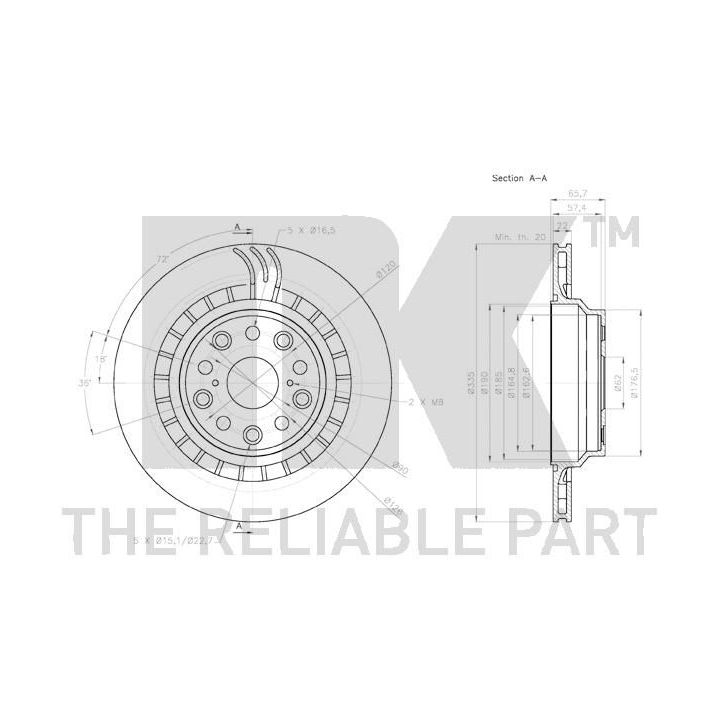 Stabdžių diskas NK 3145148
