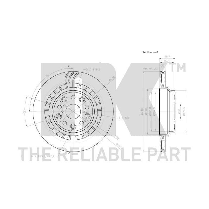 Stabdžių diskas NK 3145149