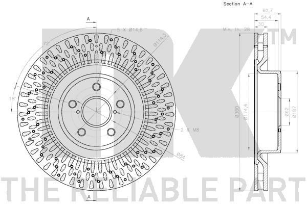 Stabdžių diskas NK 3145151