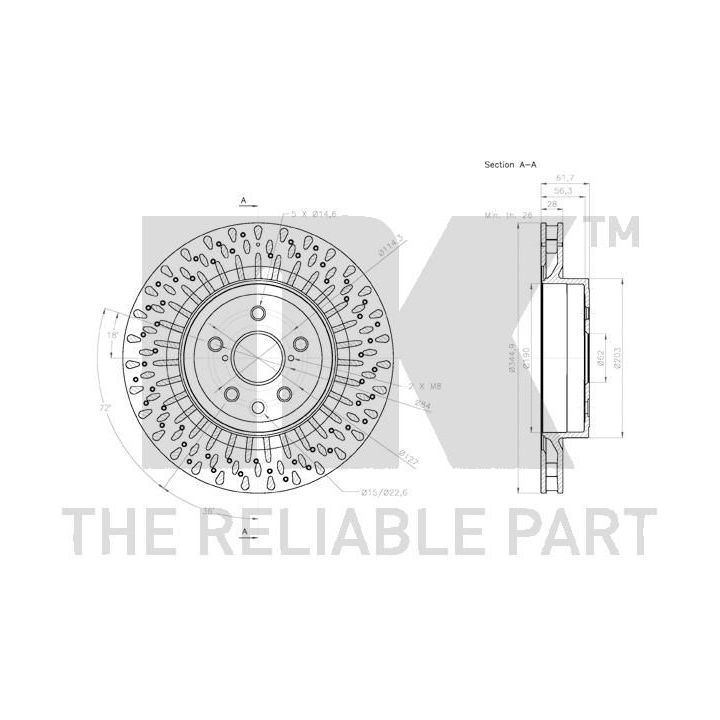 Stabdžių diskas NK 3145152