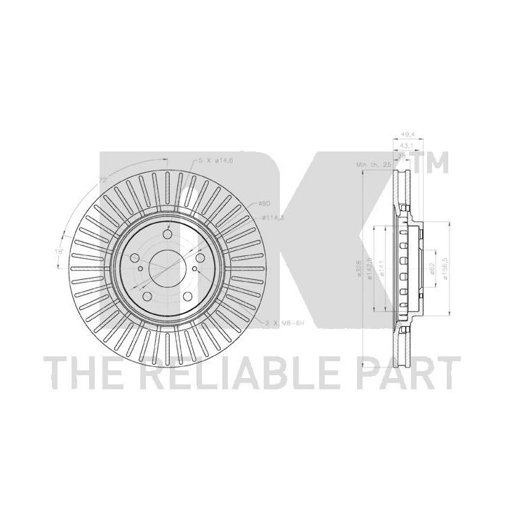 Stabdžių diskas NK 3145176