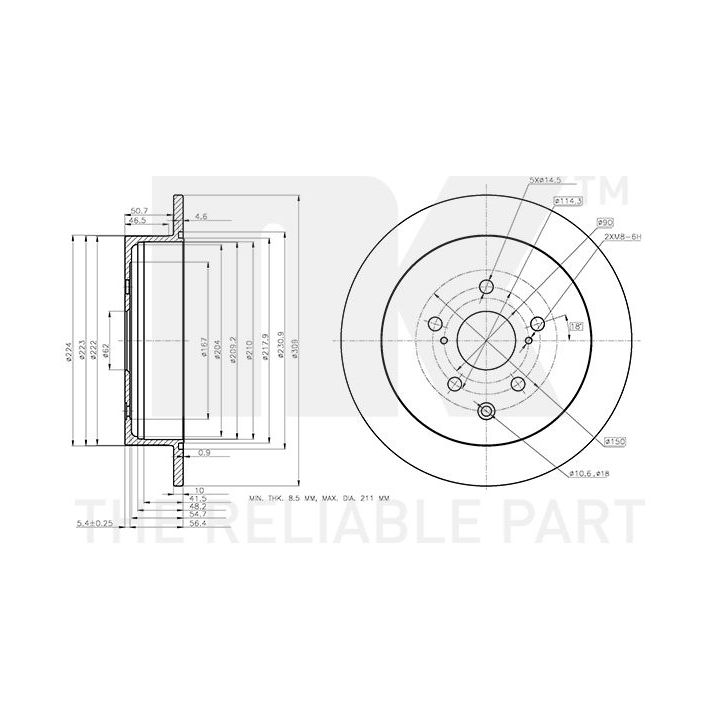 Stabdžių diskas NK 3145182