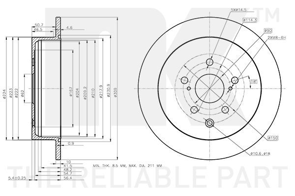 Stabdžių diskas NK 3145182