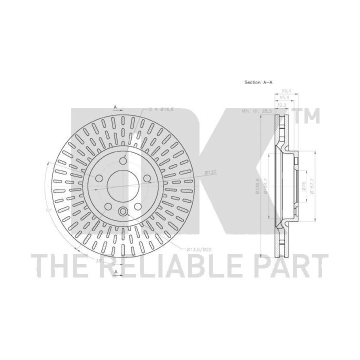 Stabdžių diskas NK 3147145
