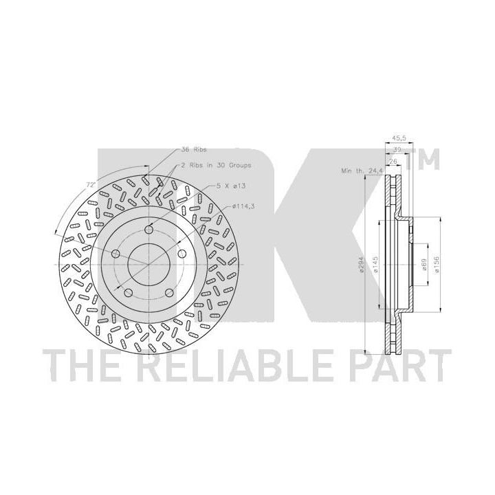 Stabdžių diskas NK 319329