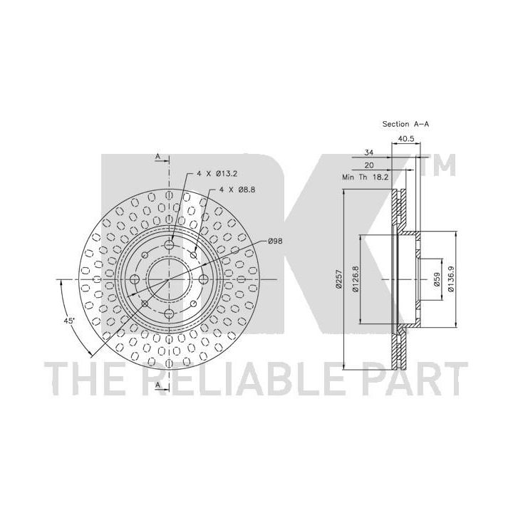Stabdžių diskas NK 319921