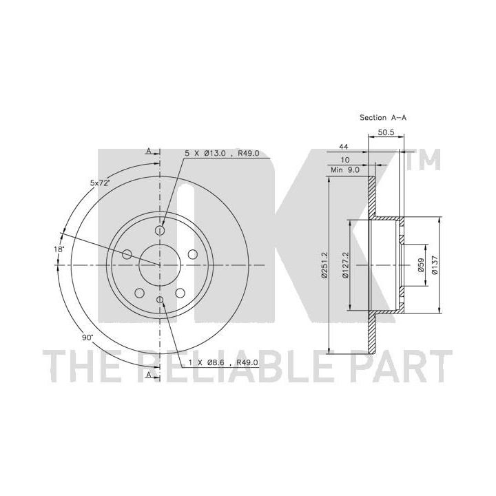 Stabdžių diskas NK 319926
