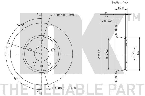 Stabdžių diskas NK 319926