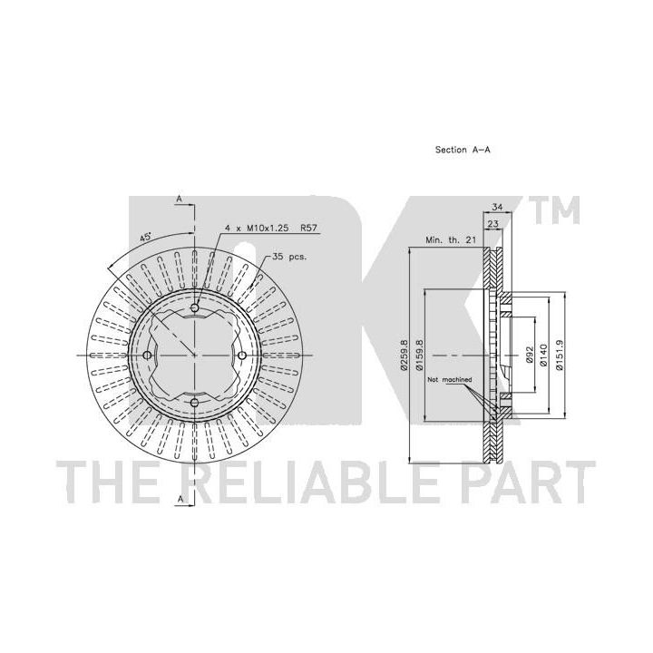 Stabdžių diskas NK 319941