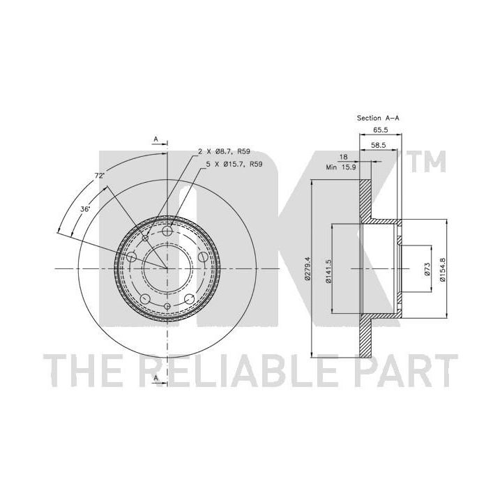 Stabdžių diskas NK 319944