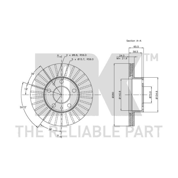 Stabdžių diskas NK 319945