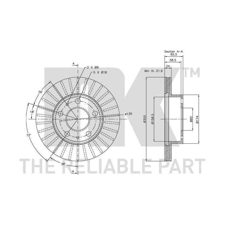 Stabdžių diskas NK 319946