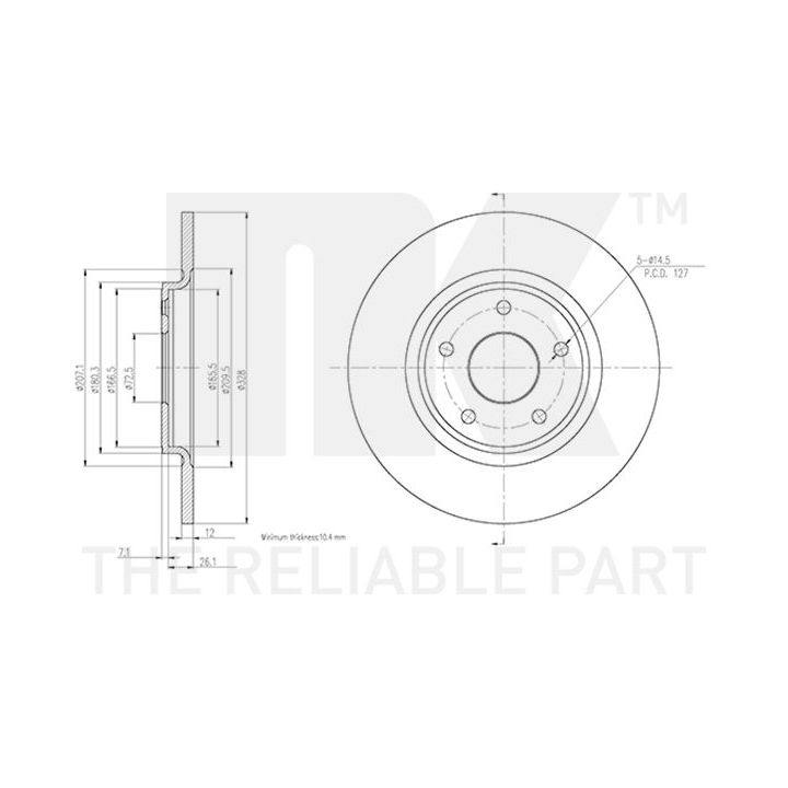 Stabdžių diskas NK 319951