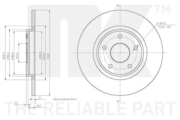 Stabdžių diskas NK 319951