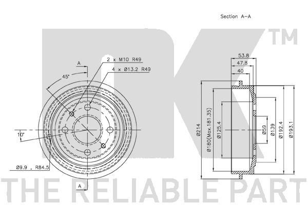 Stabdžių būgnas NK 252309