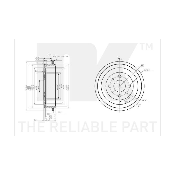 Stabdžių būgnas NK 252323