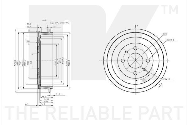 Stabdžių būgnas NK 252323