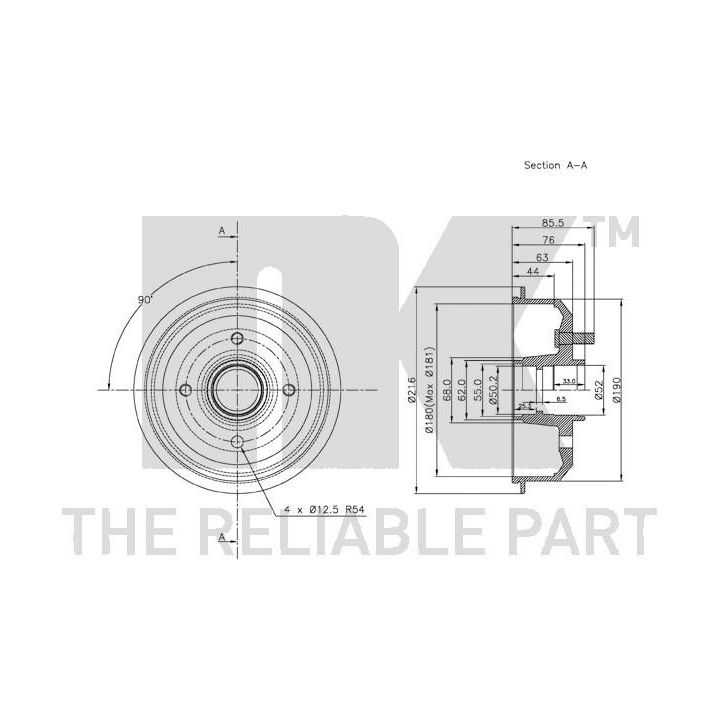 Stabdžių būgnas NK 252526