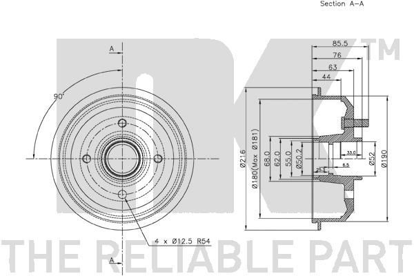 Stabdžių būgnas NK 252526