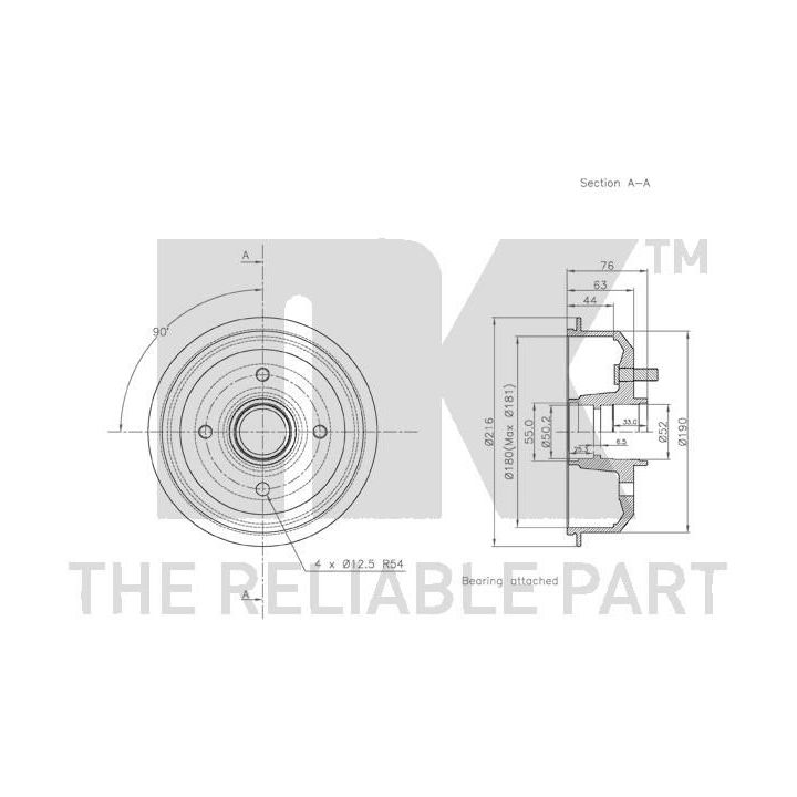Stabdžių būgnas NK 252539
