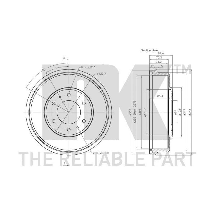 Stabdžių būgnas NK 253014